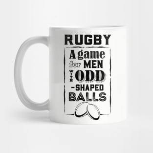 Rugby Odd Shaped Balls Joke Mug